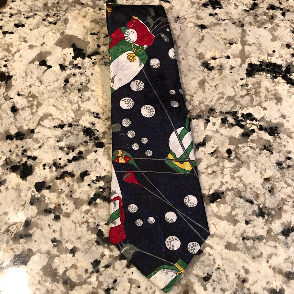 FloRence & K Novelty golf balls / bag silk tie